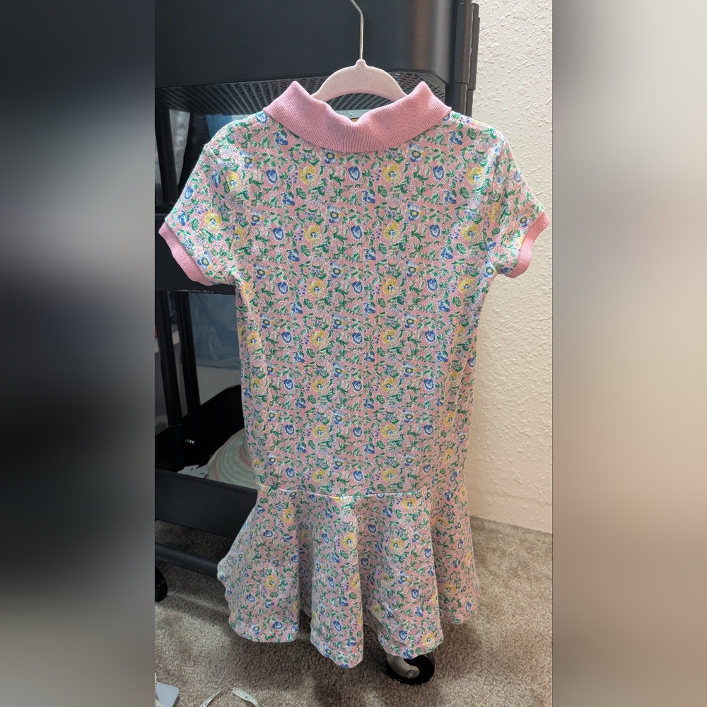 Polo Ralph Lauren Floral Dress with Pink Collar - Picture 3 of 3